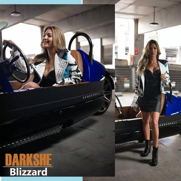 DARKSHE Women's Faux Leather Jacket Coat with Long Sleeve - Picture 4 of 6